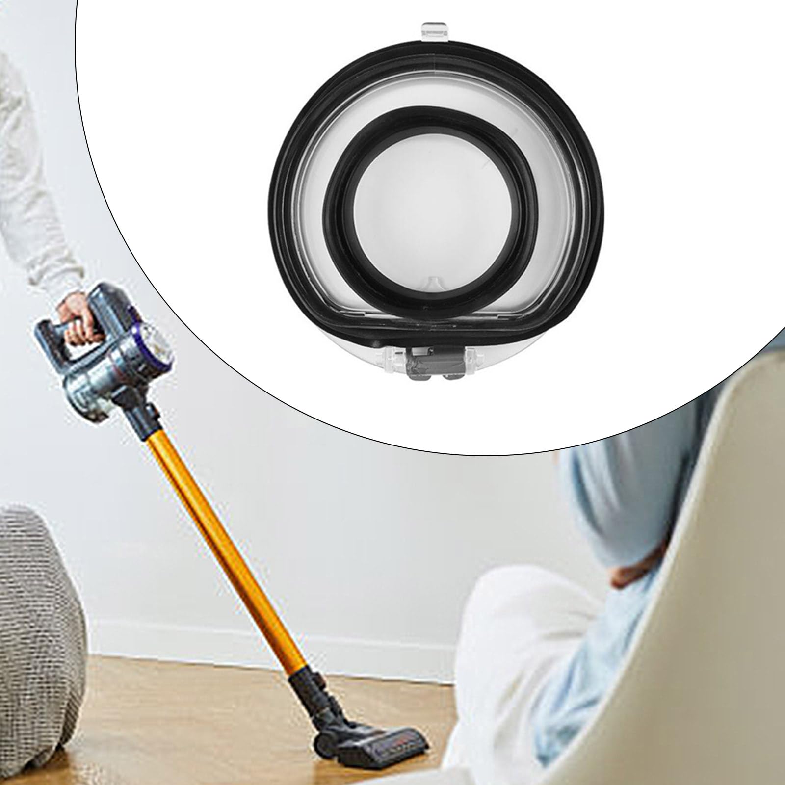 Amazon.co.jp: V10 掃除機下蓋上部固定シールリングのダストボックス